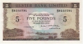 Ulster Bank Ltd 5 Pounds,  1. 2.1988